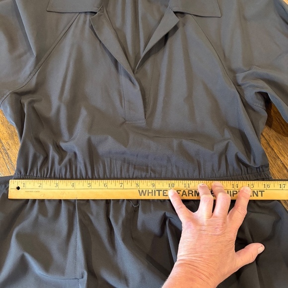 NWT Calvin Klein black dress puff 3/4 sleeve elastic waist removable belt sz6 - Picture 14 of 16